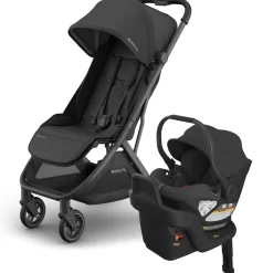 UPPAbaby Minu V3 Compact Stroller + Aria Travel System Bundle - Jake / Jake
