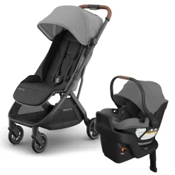 UPPAbaby Minu V3 Compact Stroller + Aria V2 Travel System Bundle - Greyson