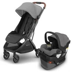 UPPAbaby Minu V3 Compact Stroller + Mesa V3 Travel System Bundle - Greyson