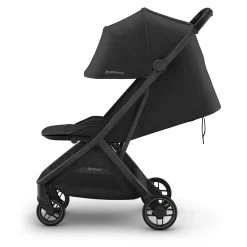 UPPAbaby Minu V3 Compact Stroller - Jake (Charcoal / Carbon Frame / Black Leather)