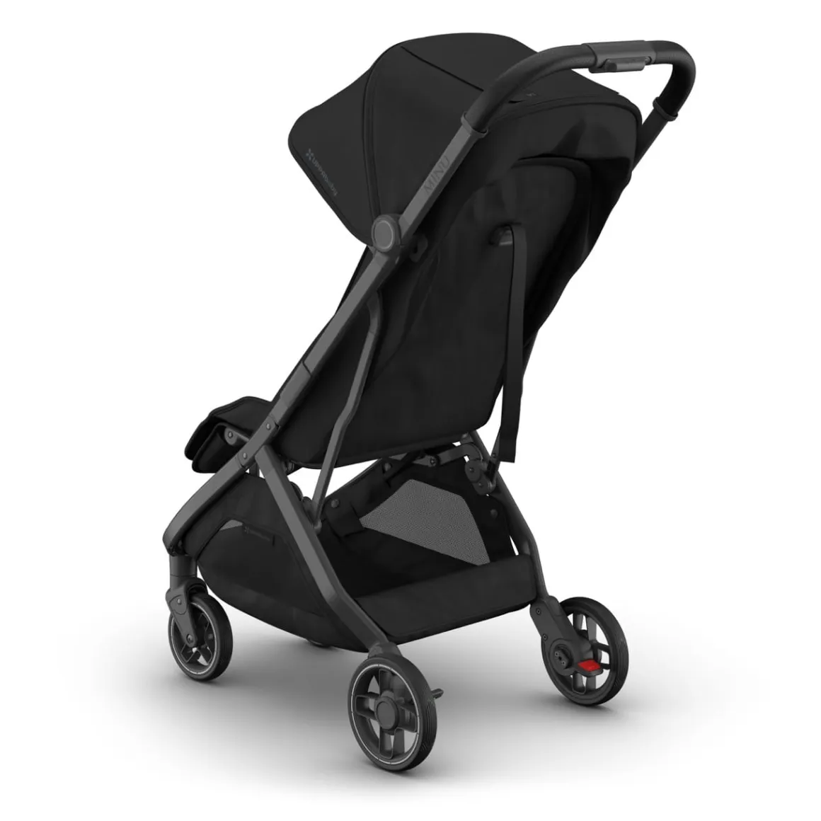 UPPAbaby Minu V3 Compact Stroller - James (Black / Carbon Frame / Black Leather)