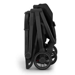 UPPAbaby Minu V3 Compact Stroller - James (Black / Carbon Frame / Black Leather)