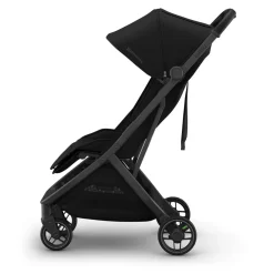 UPPAbaby Minu V3 Compact Stroller - James (Black / Carbon Frame / Black Leather)