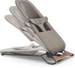 UPPAbaby Mira 2-in-1 Bouncer and Seat - Wells (Dark Taupe Melange / Black Frame / Walnut Wood)