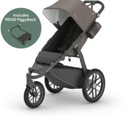 UPPAbaby Ridge Jogging Stroller + PiggyBack Ride-Along Bundle - Theo