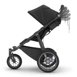 UPPAbaby Ridge V2 Jogging Stroller - James (Black / Carbon Frame)