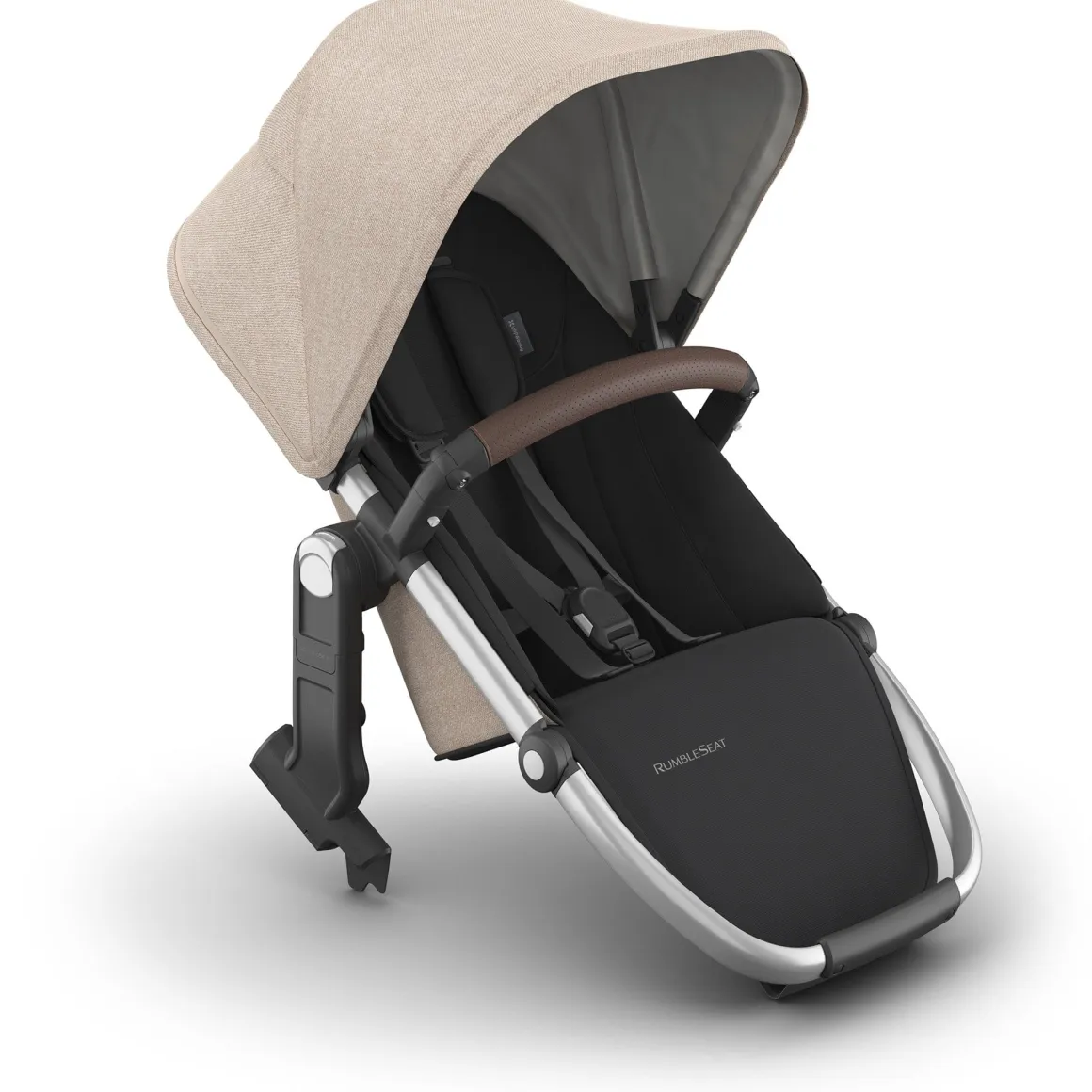 UPPAbaby RumbleSeat V3 - Declan (Oat Melange / Silver Frame / Chestnut Leather)