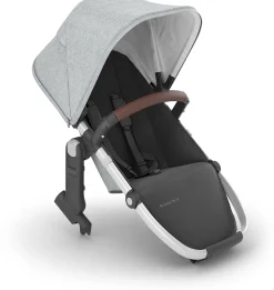 UPPAbaby RumbleSeat V2+ - Stella (Grey Brushed Melange / Silver Frame / Chestnut Leather)