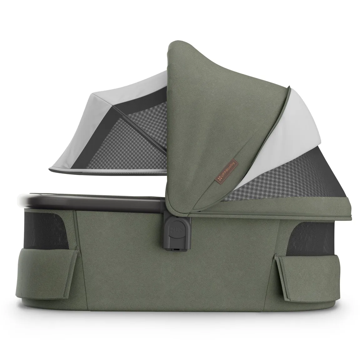 UPPAbaby Vista, Cruz, Ridge Bassinet V3 - Evelyn (Meadow Green / Graphite Frame)