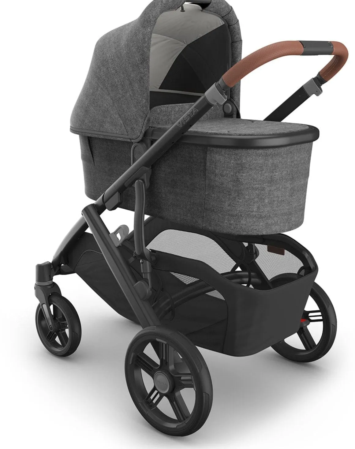 UPPAbaby Vista, Cruz, Ridge Bassinet V3 - Greyson (Charcoal Melange / Carbon Frame)