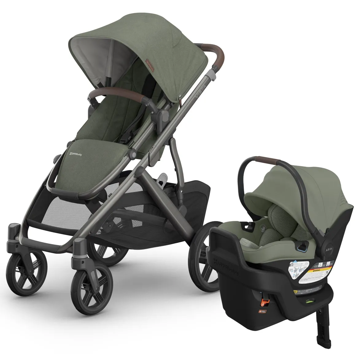 UPPAbaby Vista V3 + Aria V2 Travel System Bundle - Evelyn / Evelyn