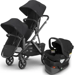 UPPAbaby Vista V3 Double Stroller with RumbleSeat V3 + Mesa V3 Travel System Bundle - Jake / Jake