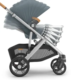 UPPAbaby Vista V3 Single-to-Double Stroller + PiggyBack Ride-Along Bundle - Callum