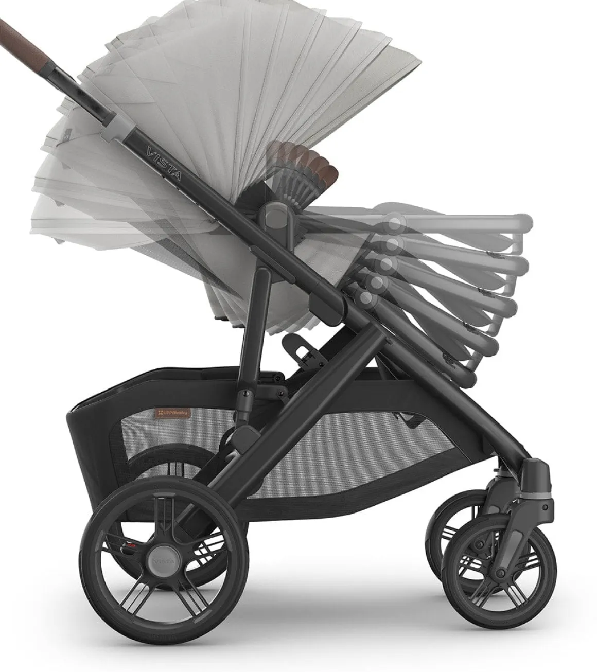 UPPAbaby Vista V3 Single-to-Double Stroller + PiggyBack Ride-Along Bundle - Savannah