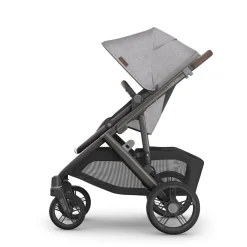 UPPAbaby Vista V3 Single-to-Double Stroller - Beau (Grey Chenille / Graphite Frame / Chestnut Leather)
