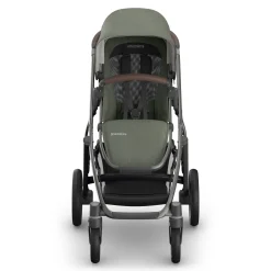 UPPAbaby Vista V3 Single-to-Double Stroller - Evelyn (Meadow Green / Graphite Frame / Chestnut Leather)