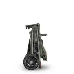 UPPAbaby Vista V3 Single-to-Double Stroller - Evelyn (Meadow Green / Graphite Frame / Chestnut Leather)