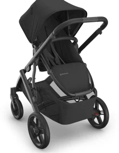 UPPAbaby Vista V3 Single-to-Double Stroller - Jake (Charcoal / Carbon Frame / Black Leather)