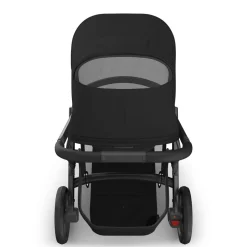 UPPAbaby Vista V3 Single-to-Double Stroller - James (Black / Carbon Frame / Black Leather)