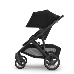 UPPAbaby Vista V3 Single-to-Double Stroller - James (Black / Carbon Frame / Black Leather)