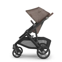 UPPAbaby Vista V3 Single-to-Double Stroller - Owen (Mocha Melange / Carbon Frame / Chestnut Leather)
