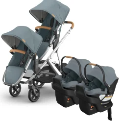UPPAbaby Vista V3 Twin Stroller with RumbleSeat V3 + Aria V2 Travel System Bundle - Callum / Callum