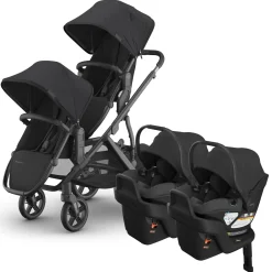 UPPAbaby Vista V3 Twin Stroller with RumbleSeat V3 + Aria V2 Travel System Bundle - Jake / Jake