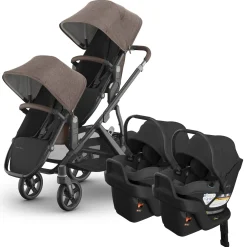 UPPAbaby Vista V3 Twin Stroller with RumbleSeat V3 + Aria V2 Travel System Bundle - Owen / Jake