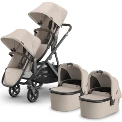 UPPAbaby Vista V3 Twin Stroller with RumbleSeat V3 + Bassinet Bundle - Ada
