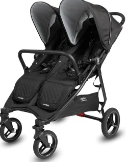 Valco Slim Twin Double Side By Side Stroller Sport Edition - Raven