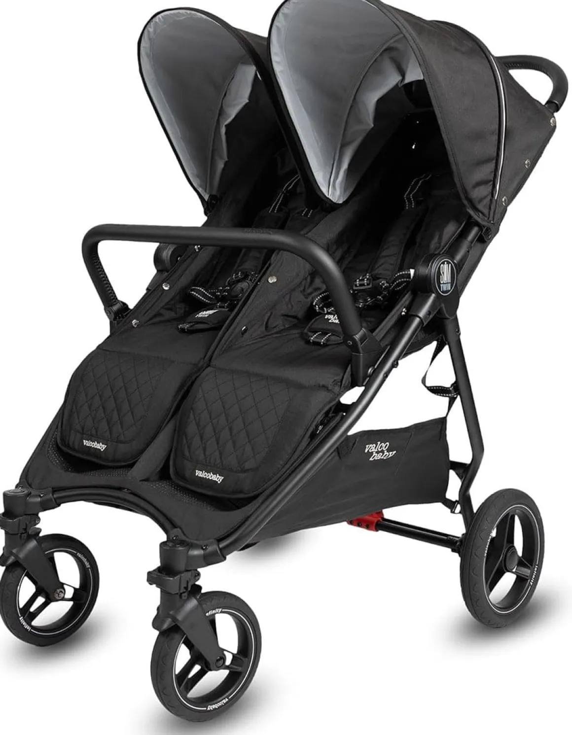 Valco Slim Twin Double Side By Side Stroller Sport Edition - Raven