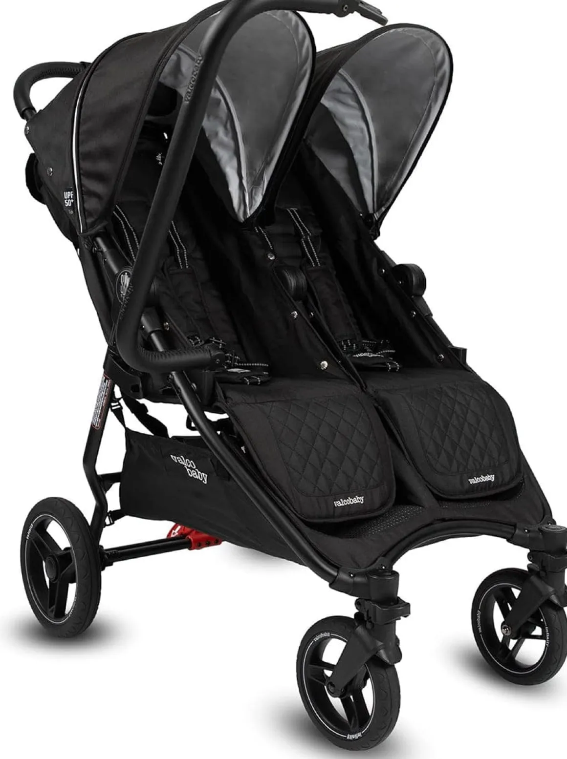 Valco Slim Twin Double Side By Side Stroller Sport Edition - Raven