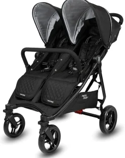 Valco Slim Twin Side By Side Double Stroller - Licorice