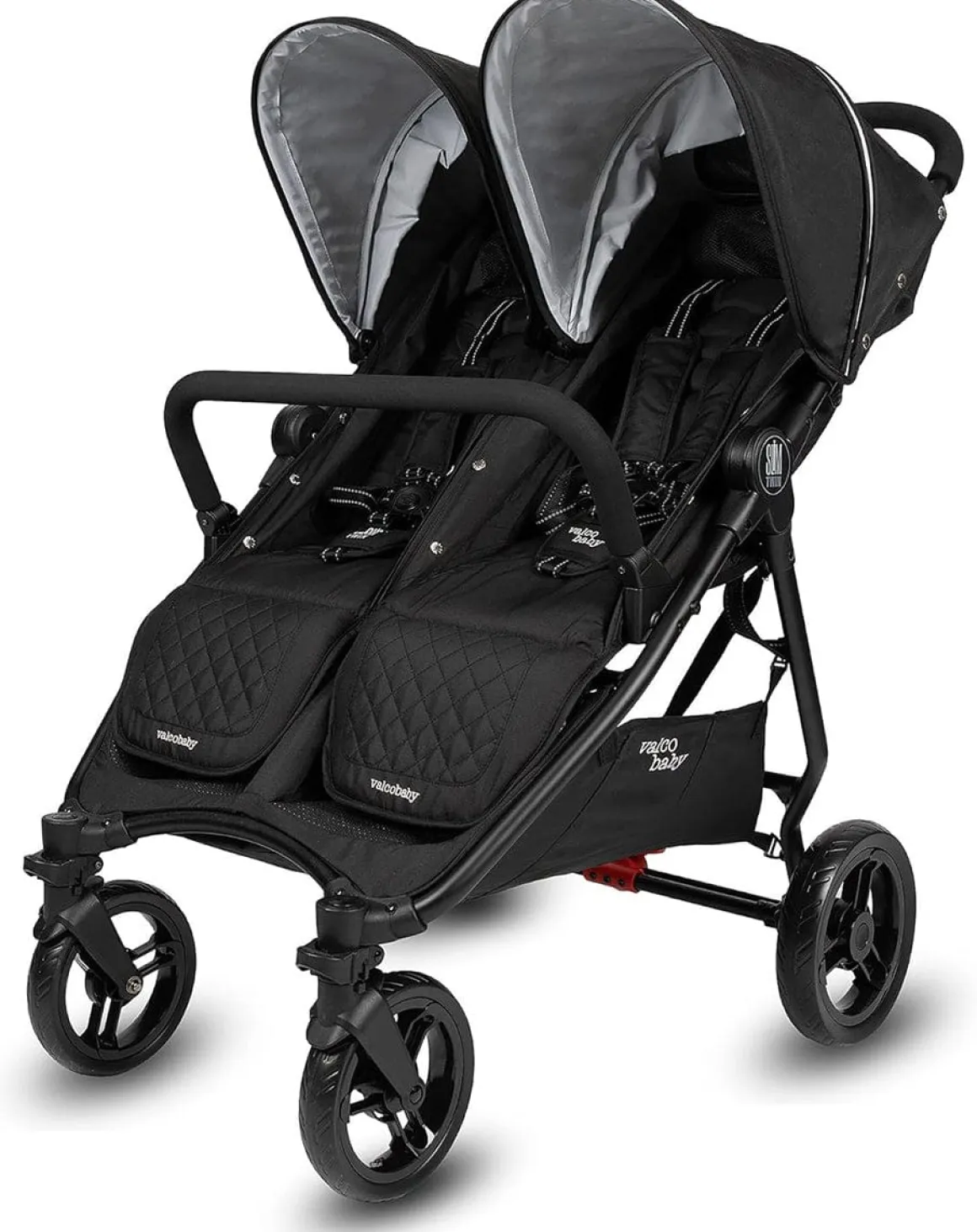 Valco Slim Twin Side By Side Double Stroller - Licorice