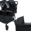 Valco Trend Duo Side by Side Double Stroller + Bassinet Bundle Black / Black