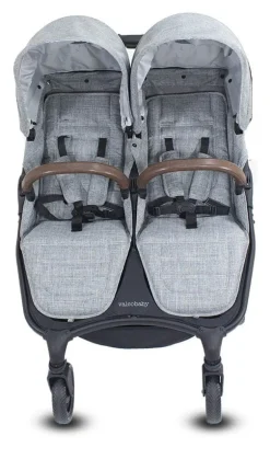 Valco Trend Duo Side by Side Double Stroller + Bassinet Bundle Black / Black