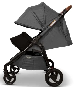 Valco Trend Duo Side by Side Double Stroller + Bassinet Bundle Charcoal / Charcoal