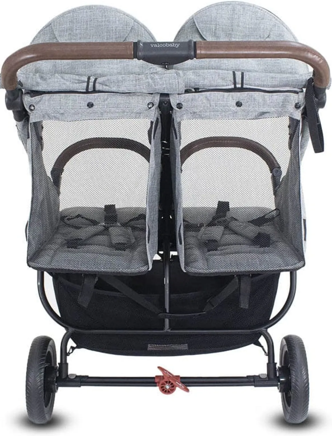 Valco Trend Duo Twin Side by Side Double Stroller + Bassinet Charcoal / Charcoal