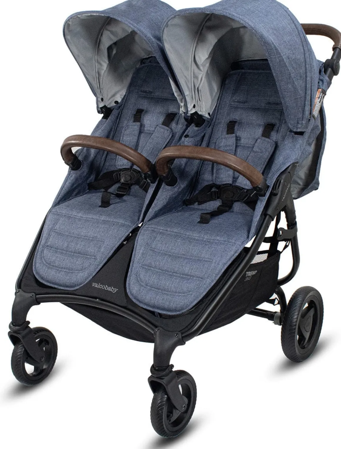 Valco Trend Duo Twin Side by Side Double Stroller Denim