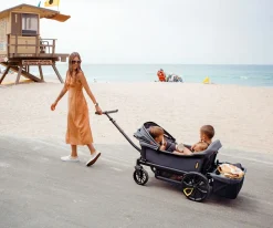 Veer All-Terrain Cruiser XL (4 Seater) Stroller Wagon + Sidewall Kit + Canopy Bundle - Rose Quartz