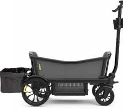 Veer Cruiser All-Terrain (2 Seater) Stroller Wagon + Basket Bundle - Grey