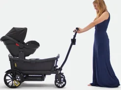 Veer Cruiser All-Terrain (2 Seater) Stroller Wagon + Basket Bundle - Grey