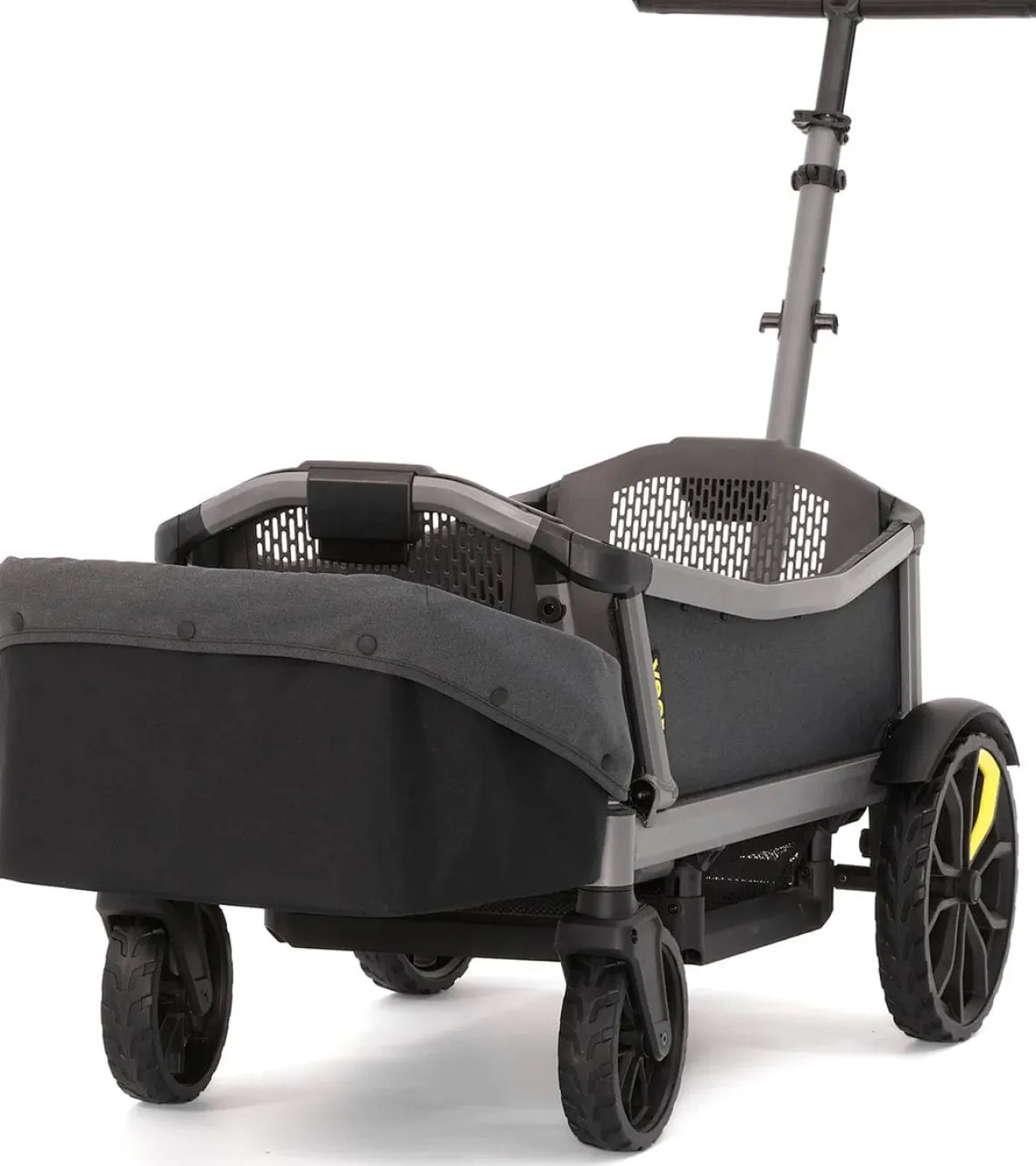 Veer Cruiser City (2 Seater) Stroller Wagon + Basket Bundle - Grey