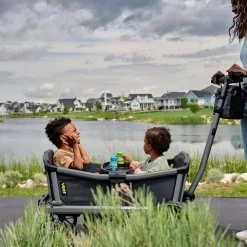 Veer Cruiser City (2 Seater) Stroller Wagon + Sidewall Kit + Canopy Bundle - Rose Quartz