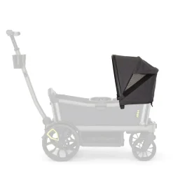 Veer Cruiser City Stroller Wagon + Canopy + Basket Bundle - Gray