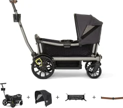 Veer Cruiser City Stroller Wagon Essentials Bundle - Grey