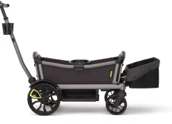 Veer Cruiser City XL (4 Seater) Stroller Wagon + Basket Bundle - Grey