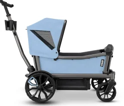 Veer Cruiser City XL (4 Seater) Stroller Wagon + Sidewall Kit + Canopy Bundle - Blue Beryl
