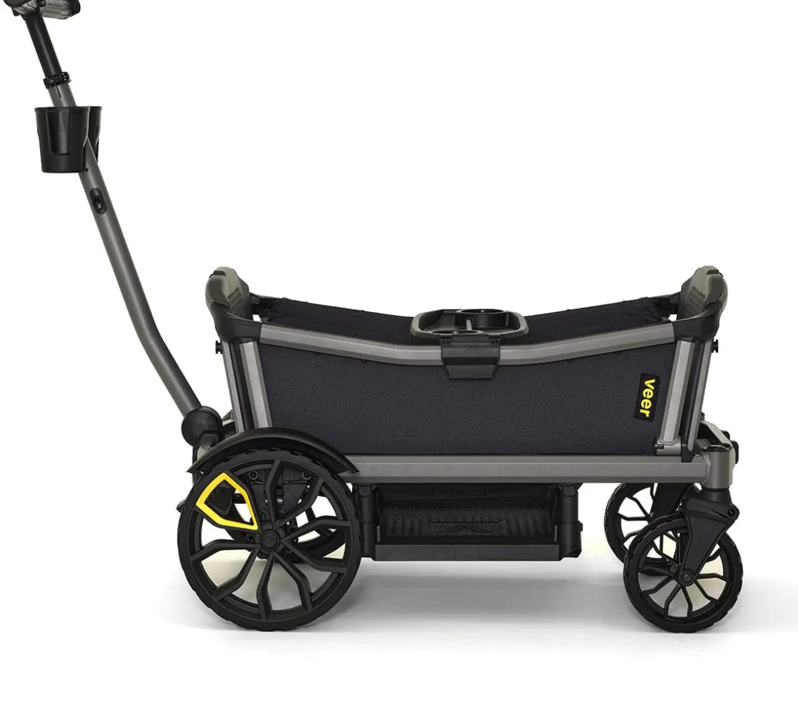 Veer Cruiser City XL (4 Seater) Stroller Wagon + Sidewall Kit + Canopy Bundle - Blue Beryl
