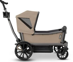 Veer Cruiser City XL (4 Seater) Stroller Wagon + Sidewall Kit + Canopy Bundle - Brown Mica